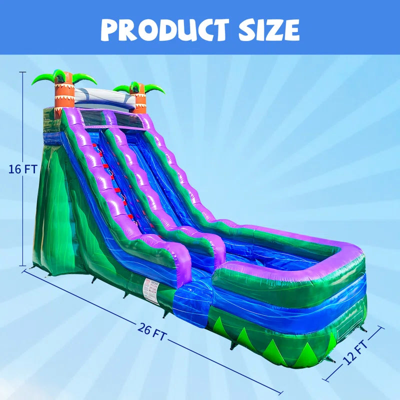 BIG WAVE - 16FT Jungle Rush Wet/Dry Water Slide - 11156