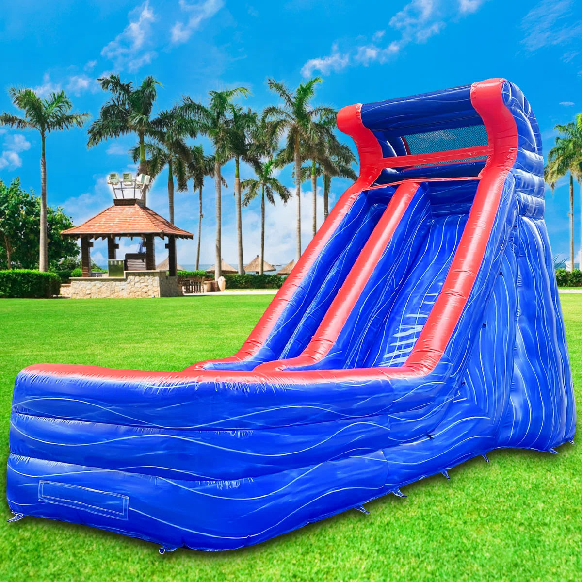 BIG WAVE - 17FT Blue Wave Wet/Dry Waterslide - 11168
